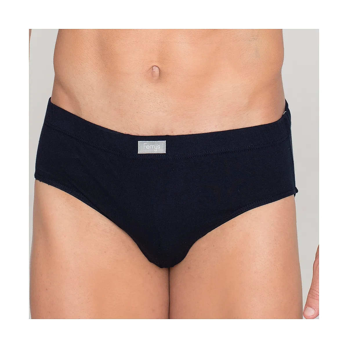413 PACK DE 3 SLIPS  CERRADOS ESTAMPADOS Y LISO AZUL
