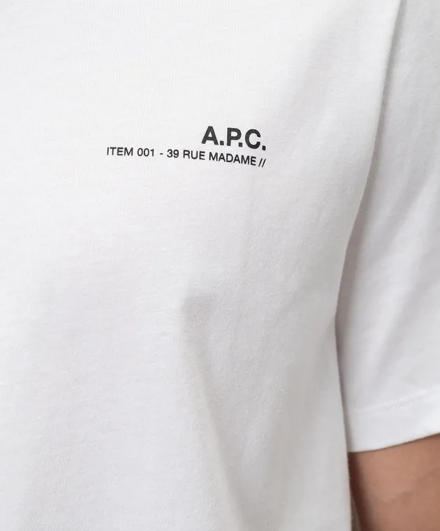 A.P.C Gots blanc N white t-shirt with logo print