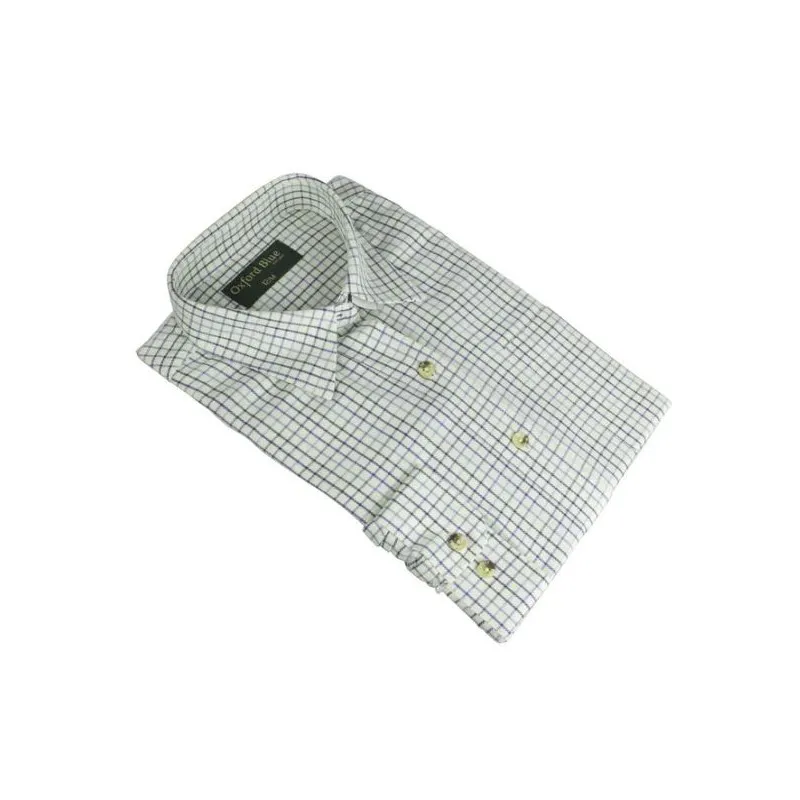 Camisa Oxford Blue Ladies London Tattersall Navy