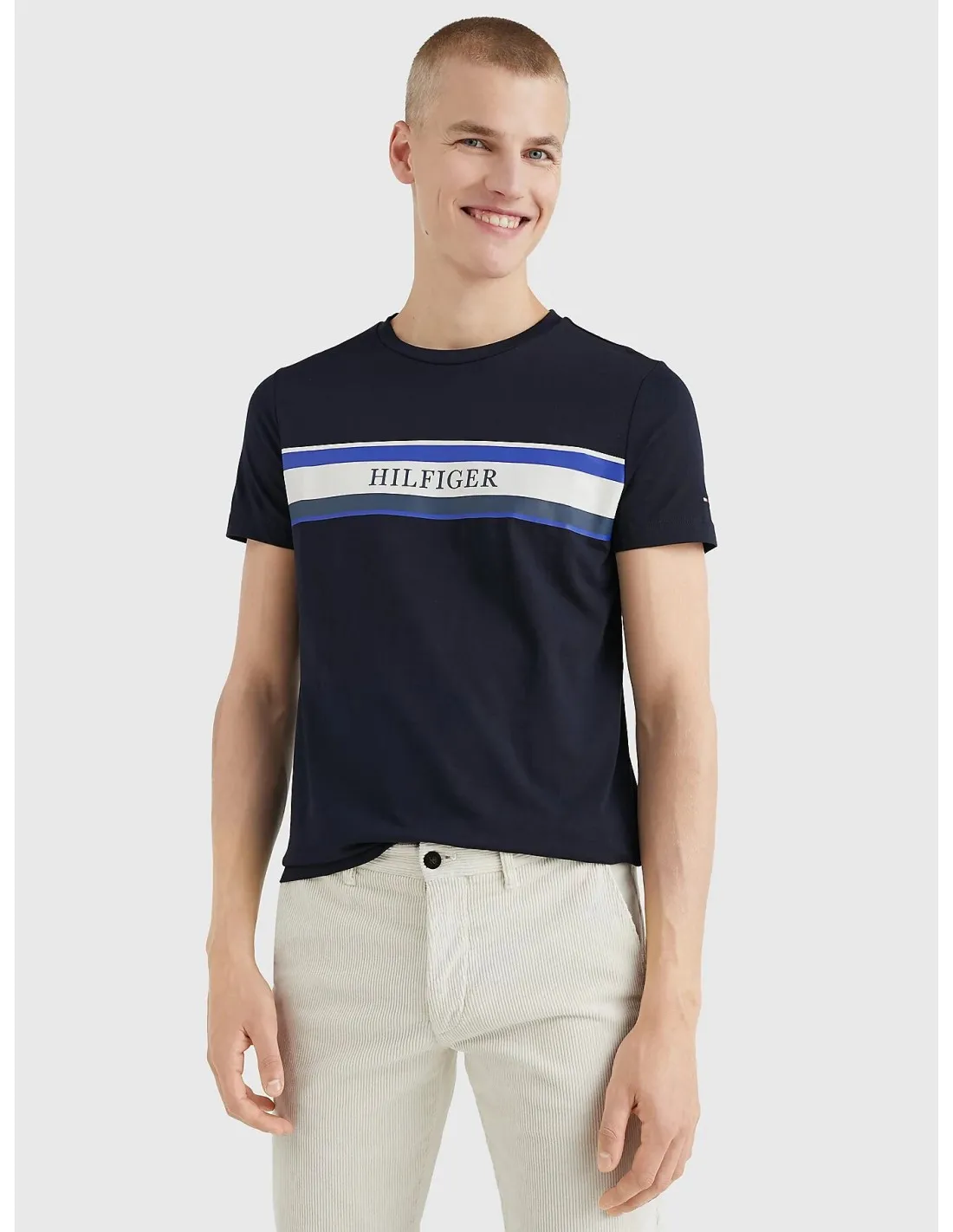 Camiseta de corte slim con logo de Tommy Hilfiger