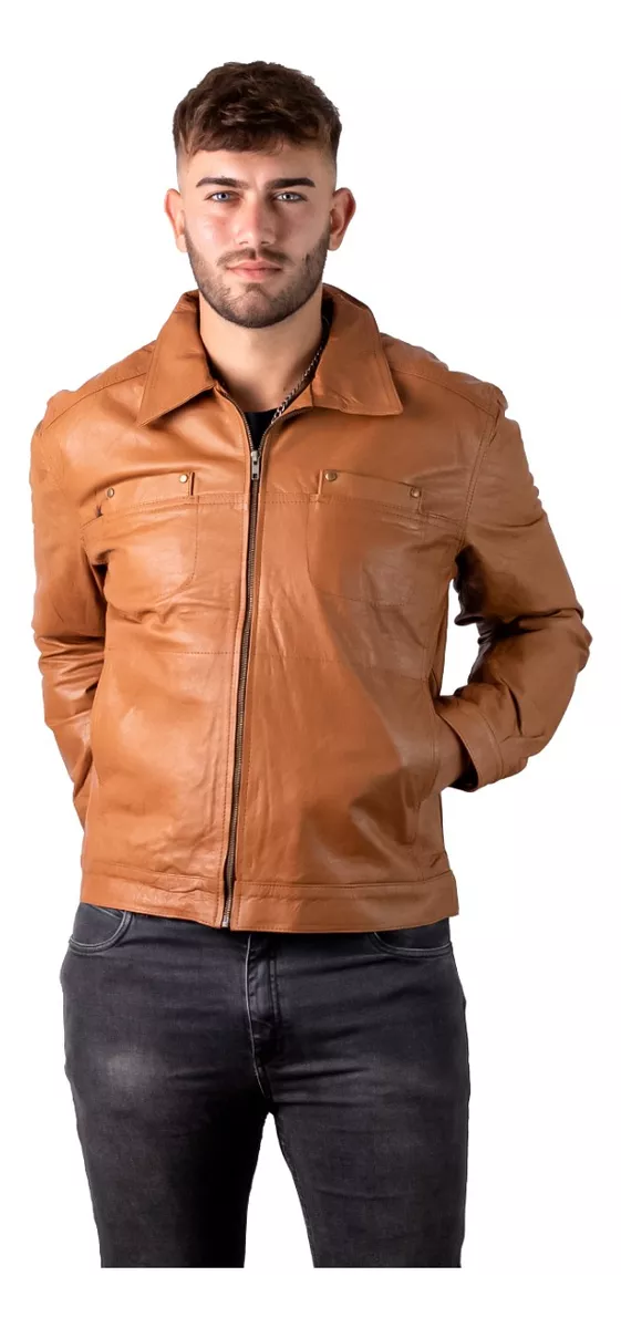 Campera De Cuero Vacuno 100% Legitimo De Hombre- Art: Manch