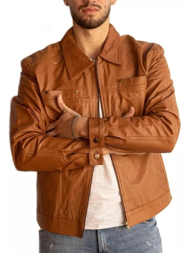 Campera De Cuero Vacuno 100% Legitimo De Hombre- Art: Manch