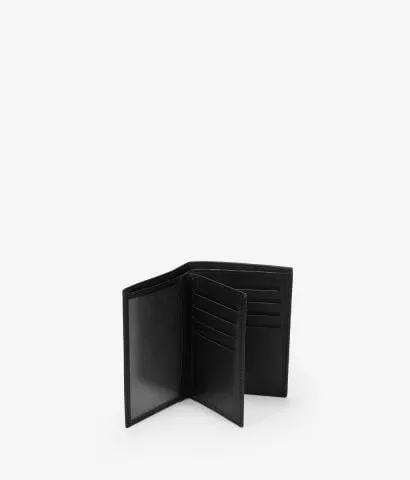 Cartera negra en piel