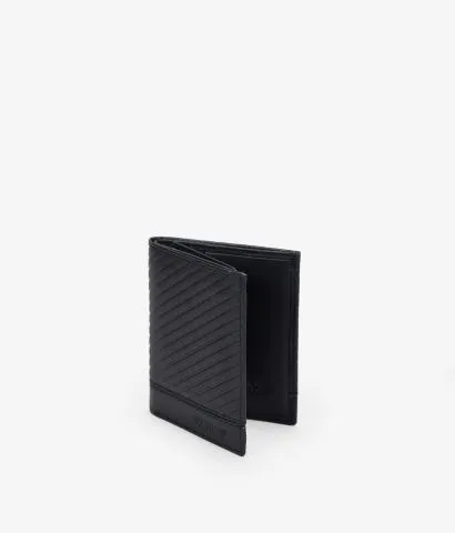 Cartera piel negra sin portamonedas