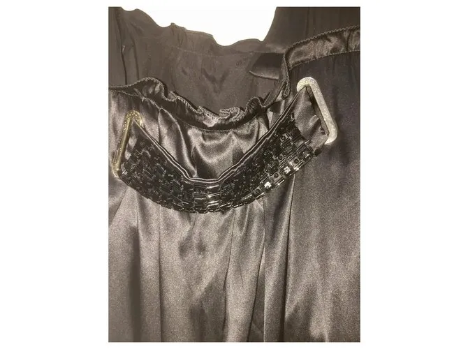 Etro Top adornado de seda Negro 