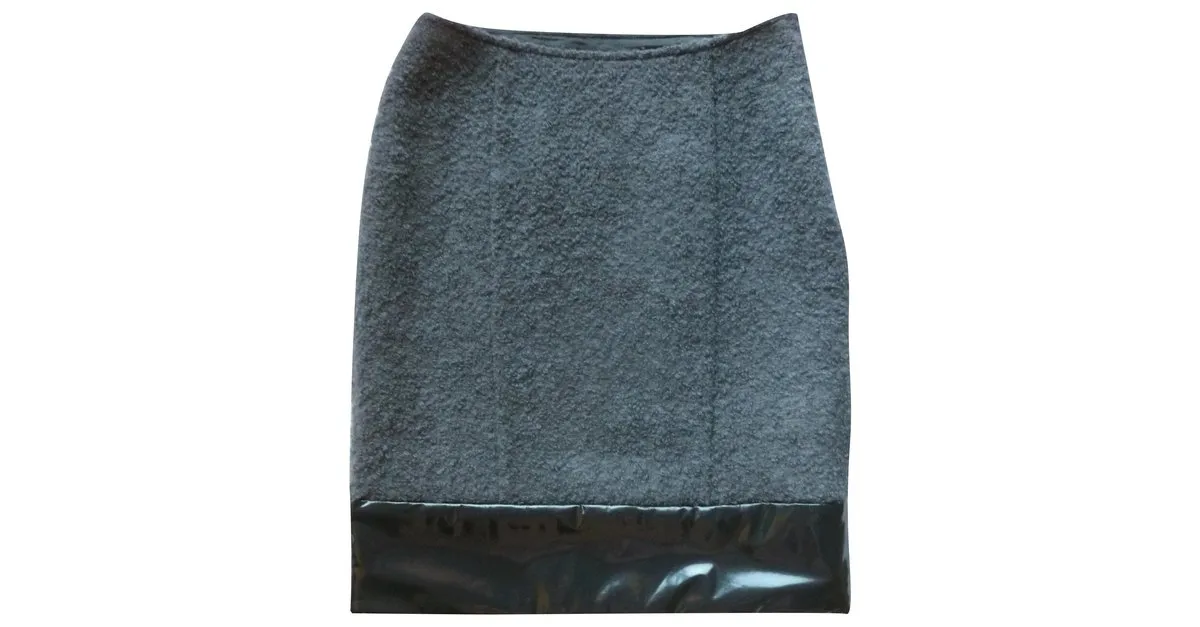 Falda de mezcla de lana PENNYBLACK Gris antracita 