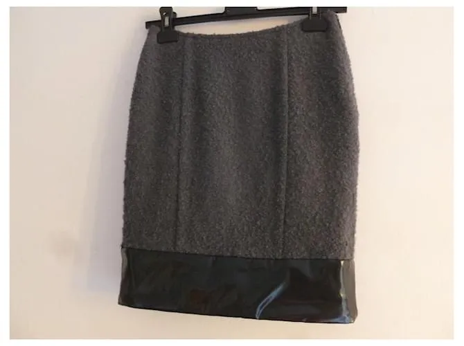 Falda de mezcla de lana PENNYBLACK Gris antracita 