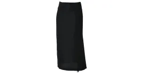 Falda lápiz midi de cintura alta en lana mohair de Yohji Yamamoto Negro 