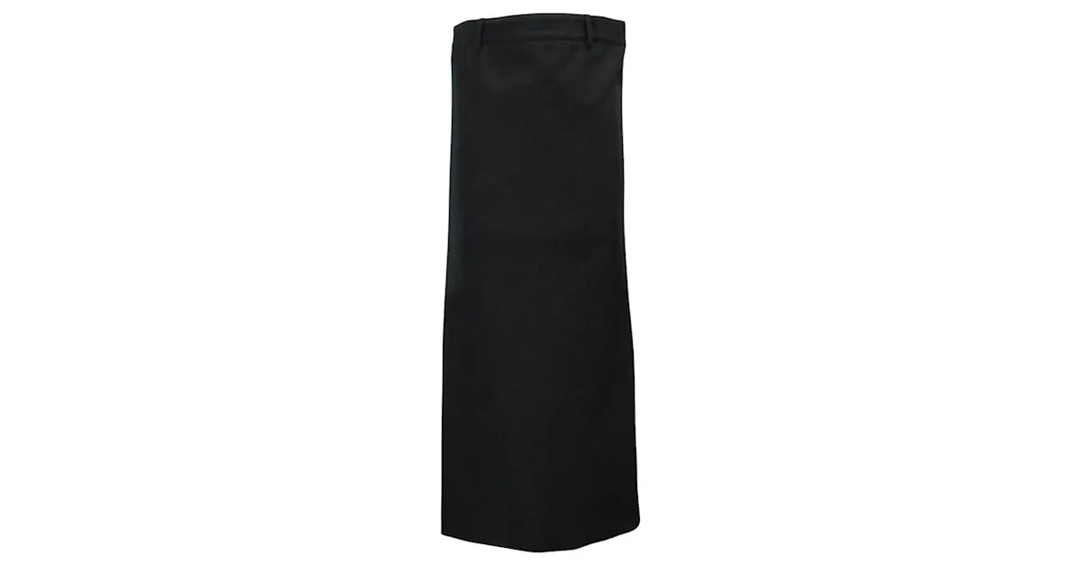 Falda maxi tubo de lana negra Balenciaga 2022 con abertura Negro 