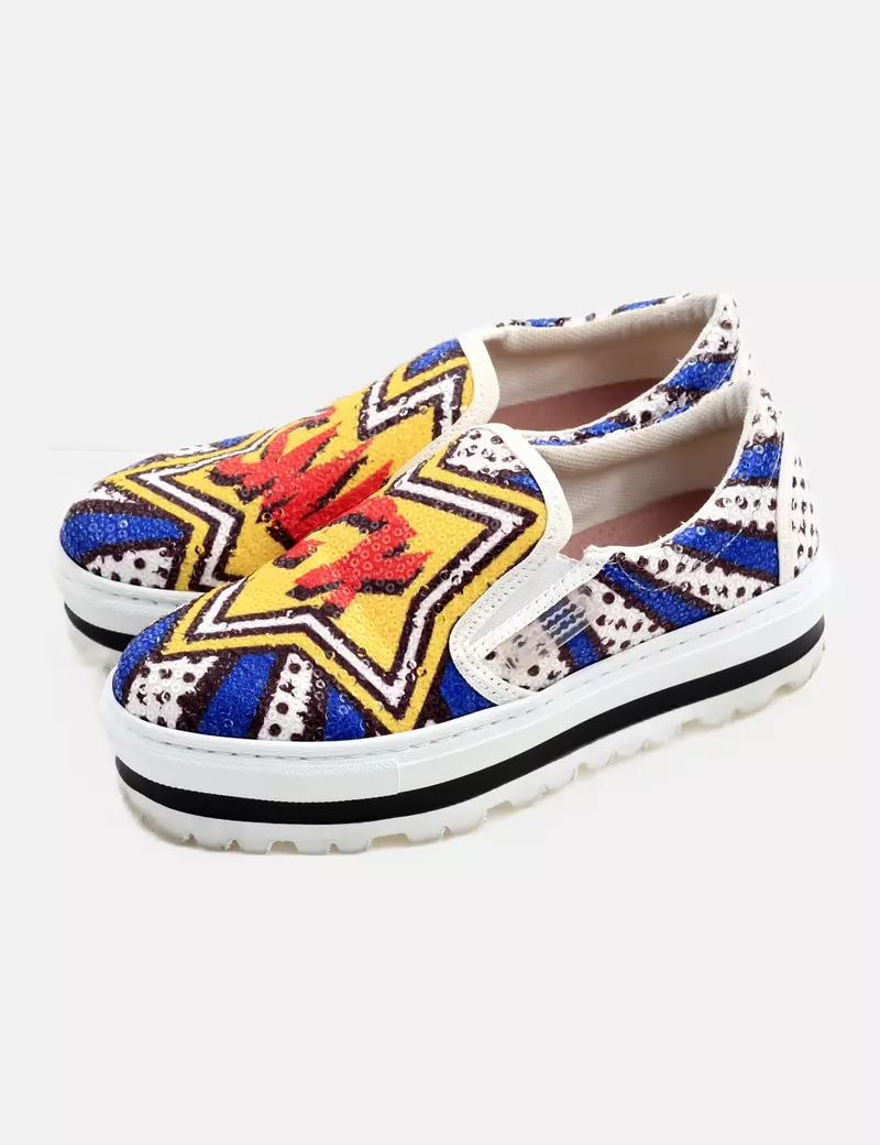 FORMARINA Zueco blanco estampado