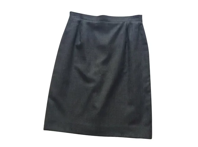 Loro Piana Falda de lana gris 