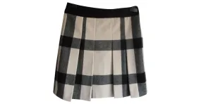 Max & Co Falda de mezcla de lana Negro Blanco 