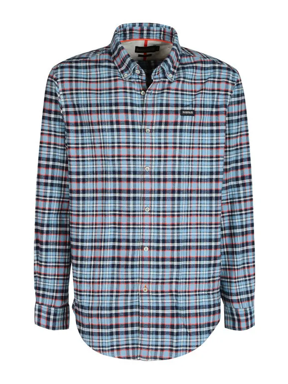 Napapijri Camisa de cuadros para hombre en algodón