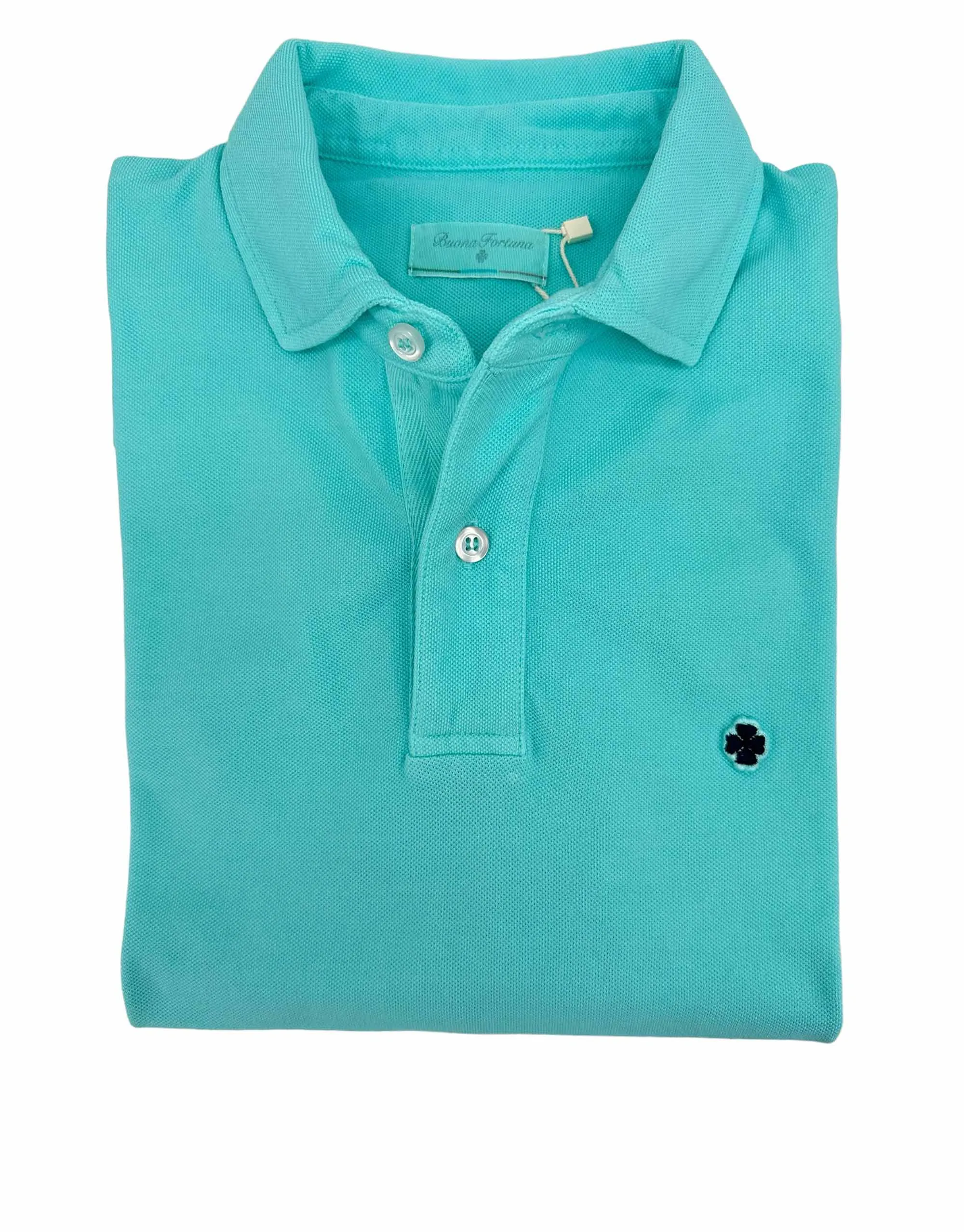 Polo Manga Corta Capri Turquesa