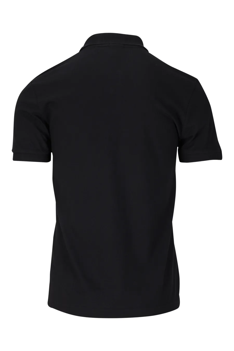 Polo negro con minilogo recuadro 