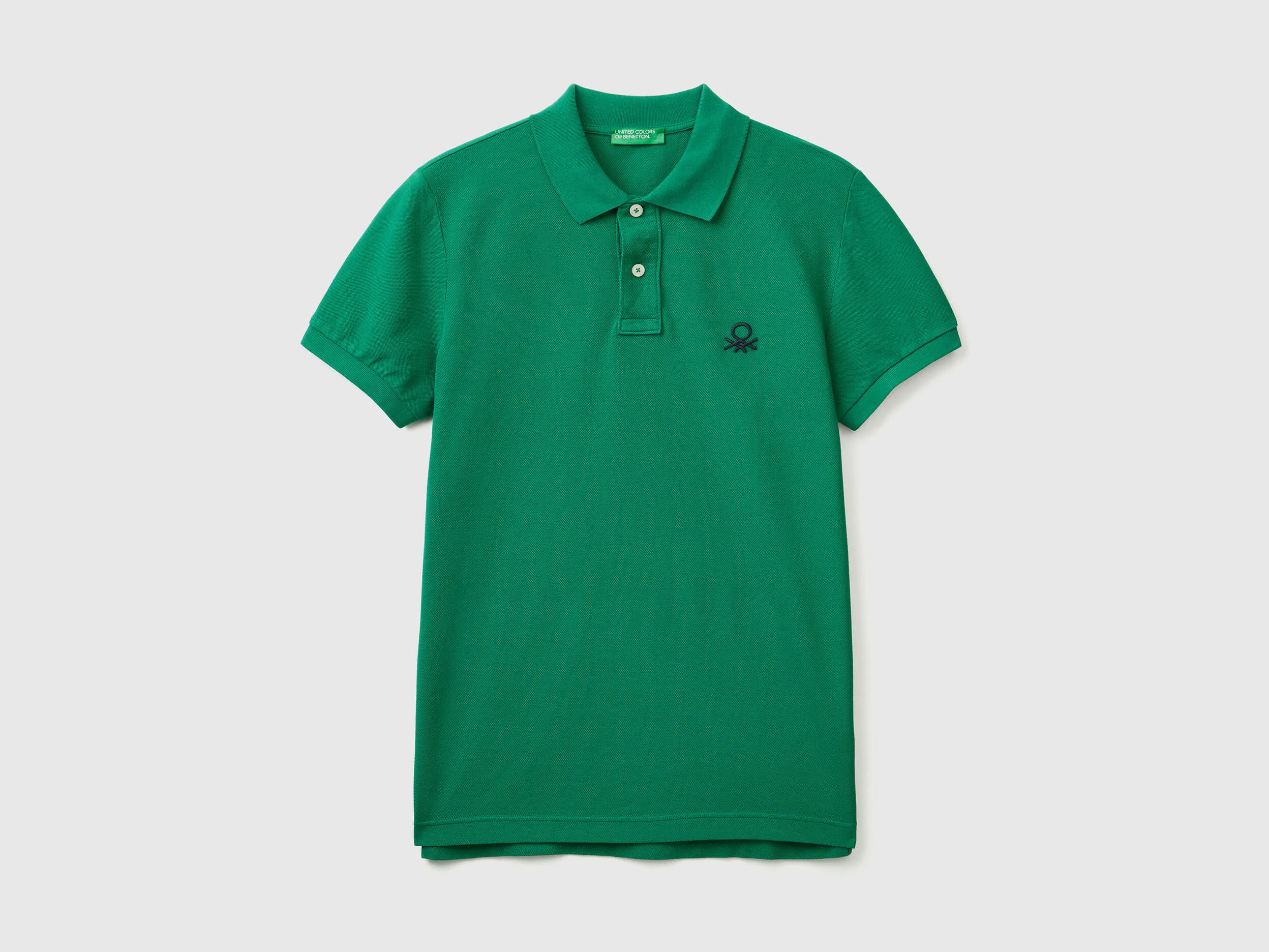 Polo verde oscuro slim fit
