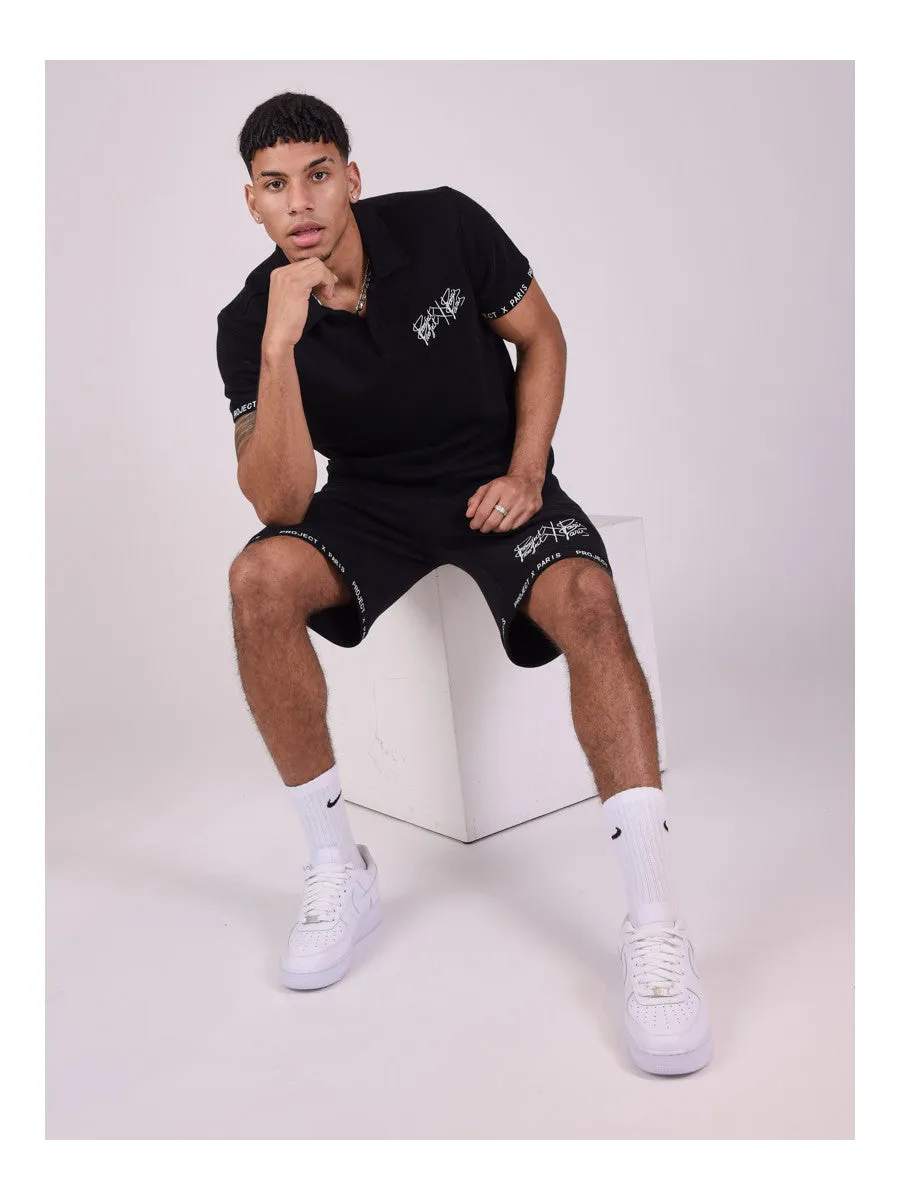 project x paris bermuda estilo punto suave- Negro