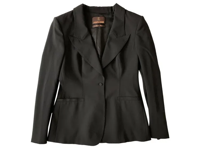 Roberto Cavalli Americana negra de esmoquin Negro 