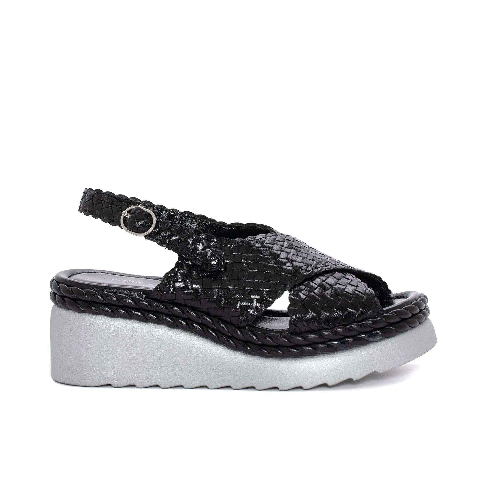 SANDALIA PLATAFORMA IBIZA NEGRO