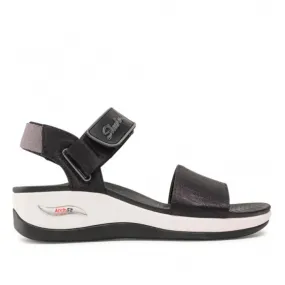Sandalias cuña Skechers arch fit sunshine negras