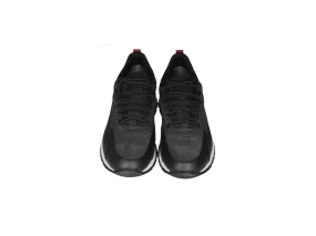 Sneaker Piel Negro Waterproof Pala Nobuck Cuello Nylon