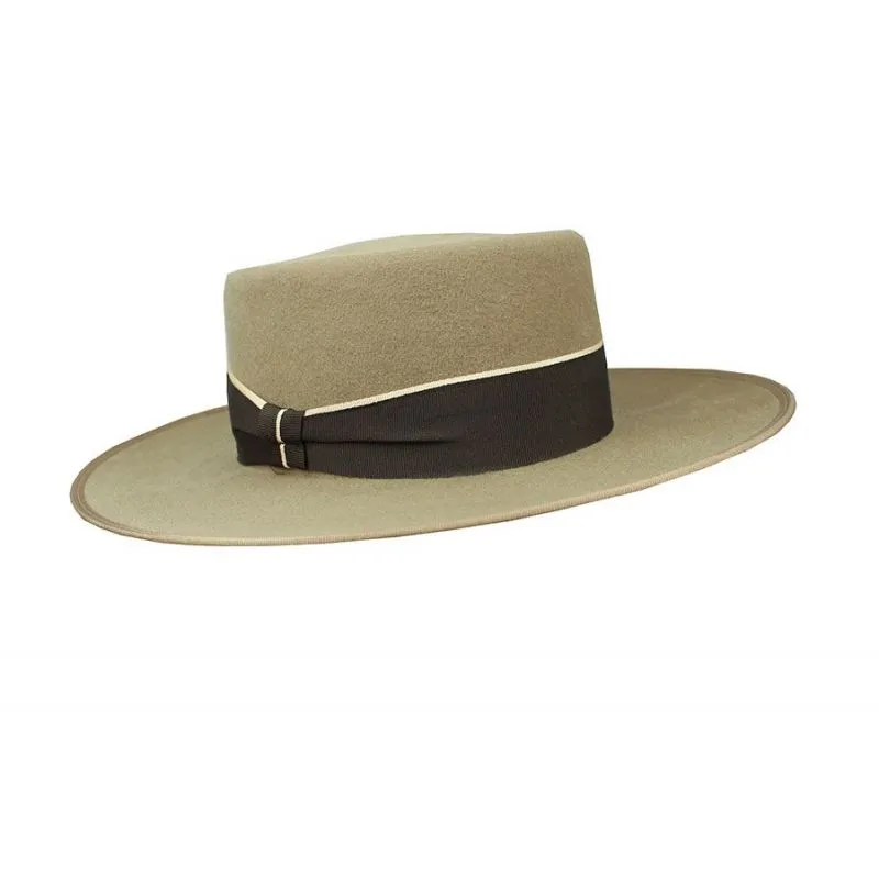 Sombrero garrocha nutria cinta marrón