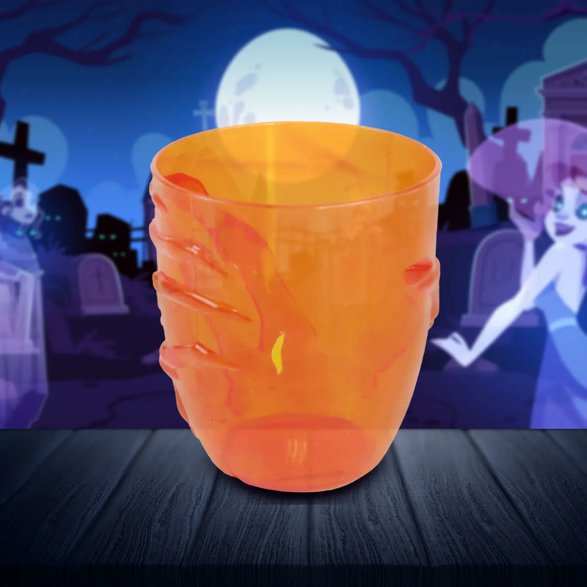 Vaso Zombie de Plástico Naranja