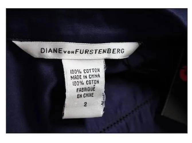 Vestido cruzado azul de Diane Von Furstenberg Azul marino 