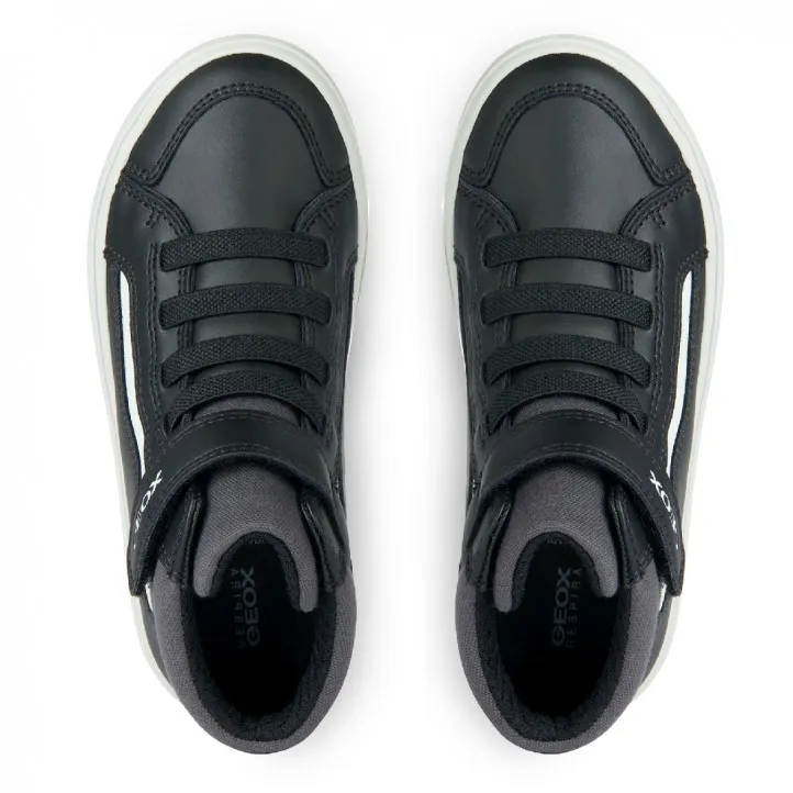 Zapatillas altas Geox b gisli negras con detalle en blanco