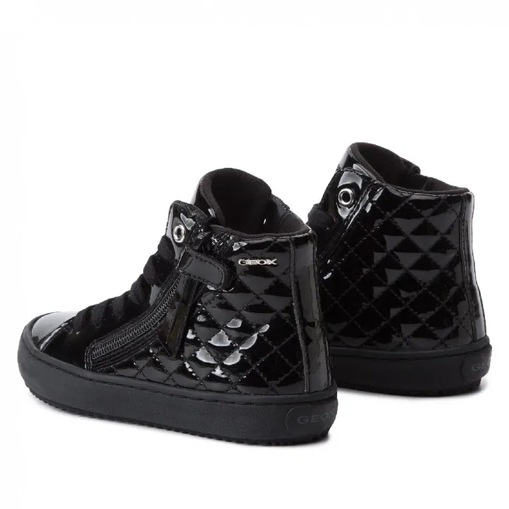 Zapatillas altas Geox kalispera negra efecto charol