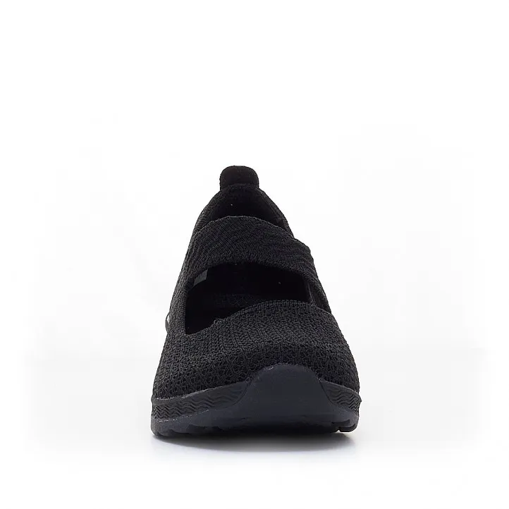 Zapatillas cuña Skechers relaxed fit: up-lifted negras