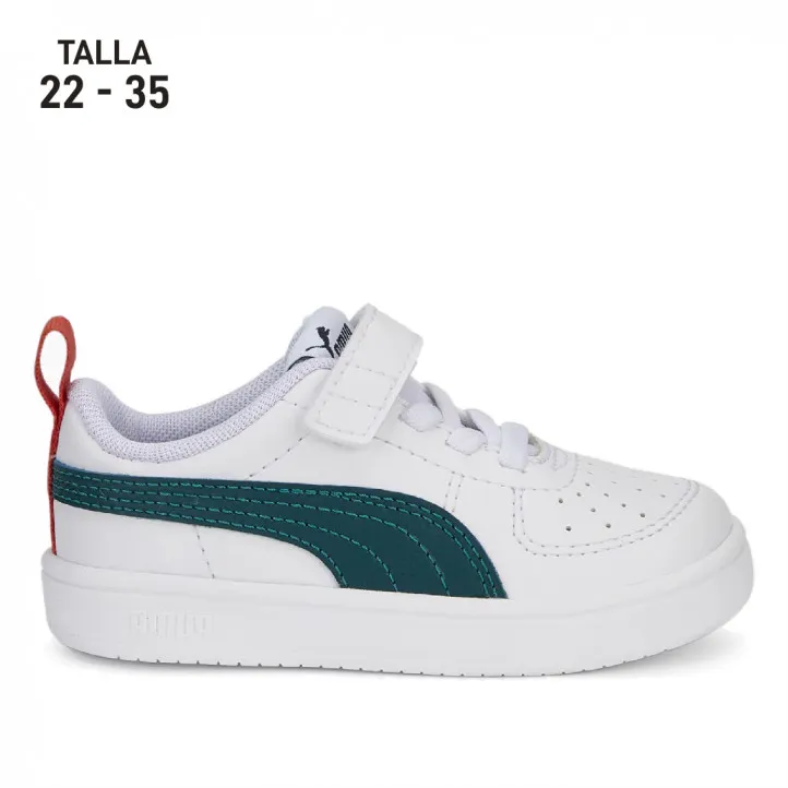 Zapatillas deporte Puma Rickie AC con logo en verde infantiles